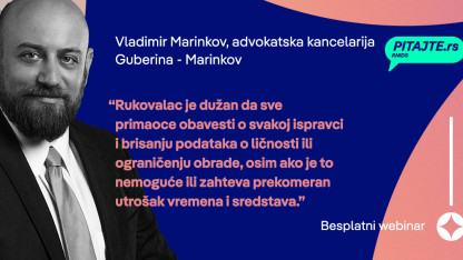 pitajte.rs вебинар: Права лица на која се подаци о личности односе