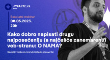 pitajte.rs вебинар: Како добро написати другу најпосећенију (а најчешће занемарену) веб-страну: О НАМА?